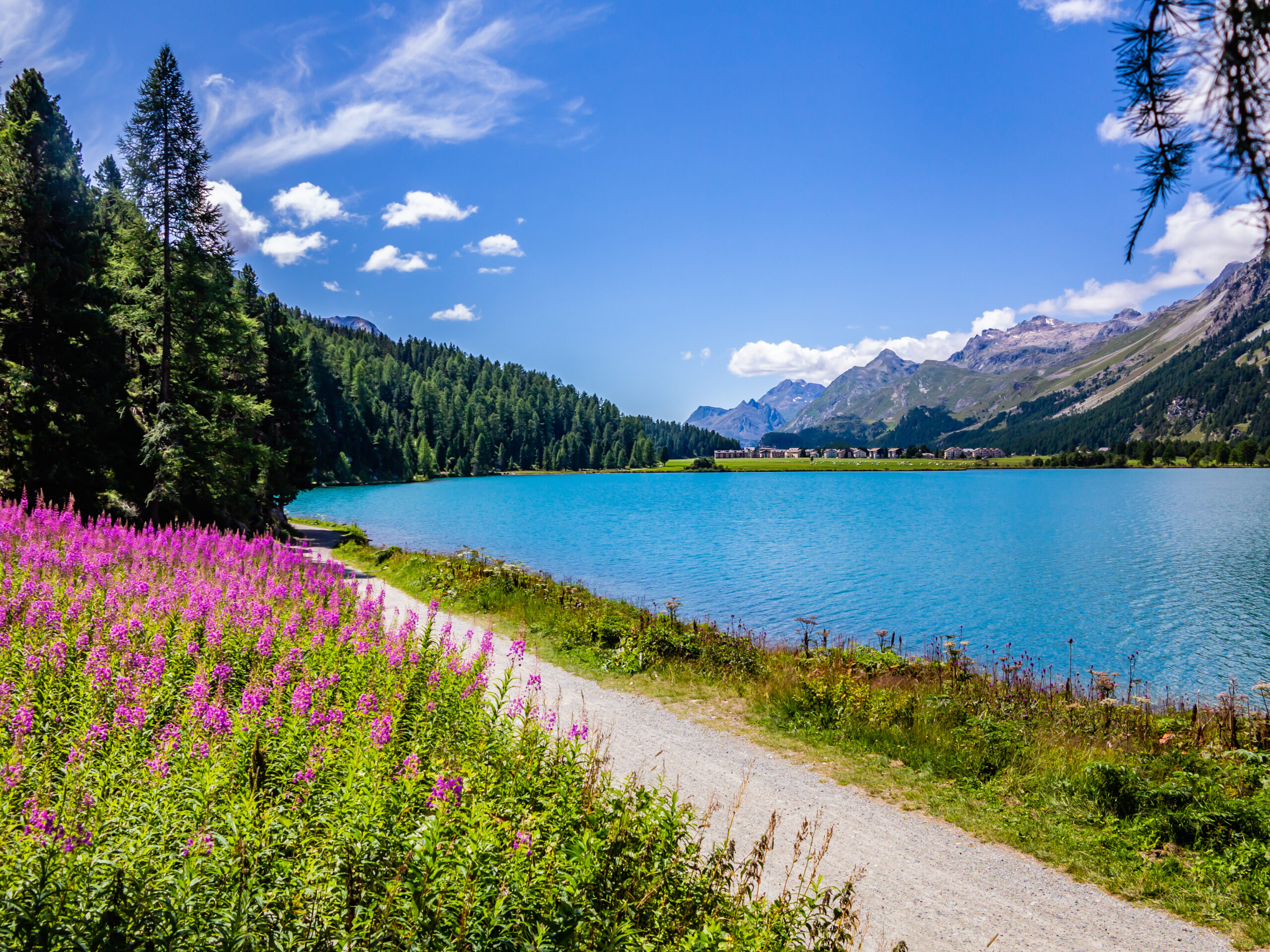 Chemin cyclable en bord de lac, Autriche